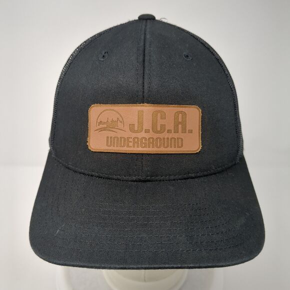 J.C.A. Underground Snapback Trucker Hat Black OS Adjustable Mesh Back Yupoong - Picture 2 of 8